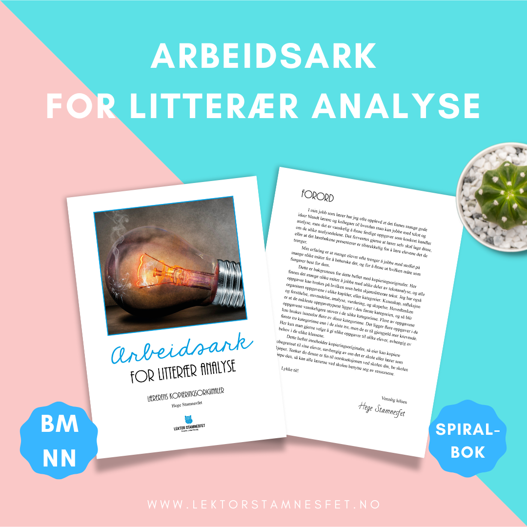 Kopieringsoriginaler: Arbeidsark for litterær analyse