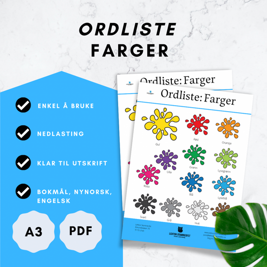 Ordliste: Farger