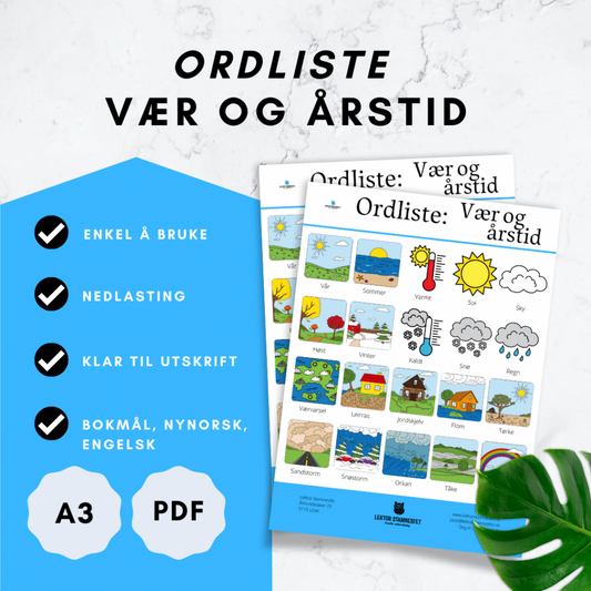 Ordliste: Vær og årstid